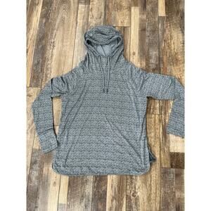 Ascend Evolve Lightweight Gray Geometric Pattern Performance Hoodie Large
